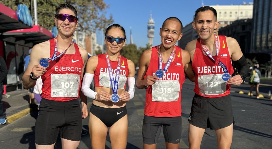 Ejército de Chile se hizo presente en la Maraton de Santiago 2026
