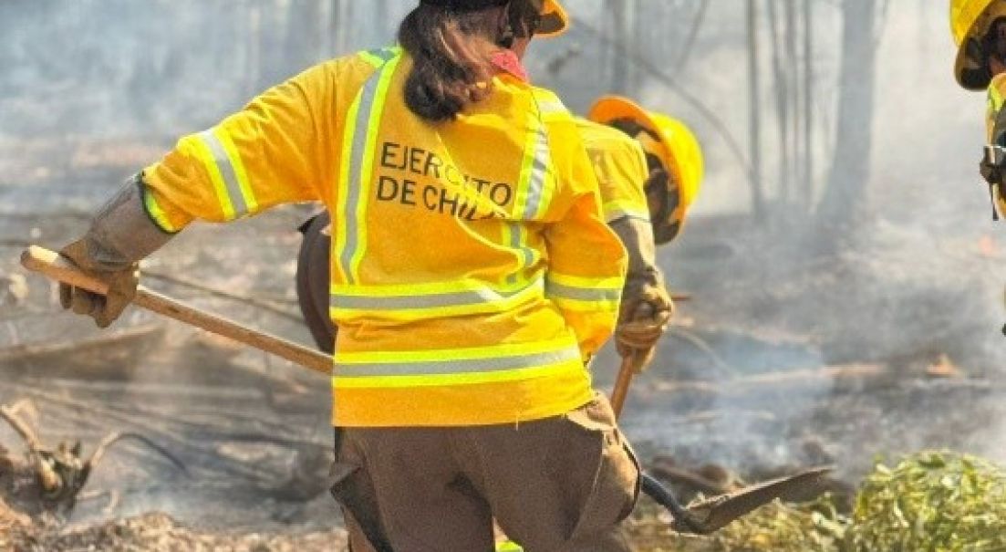 Brigadas de Refuerzo de Incendios Forestales combaten incendio en San Pedro de Melipilla
