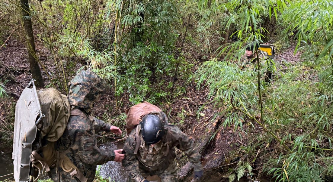 Patrulla de Auxilio y Rescate Militar del Ejército colabora en operativo de búsqueda y rescate de adulto mayor extraviado en zona de difícil acceso en Puyehue